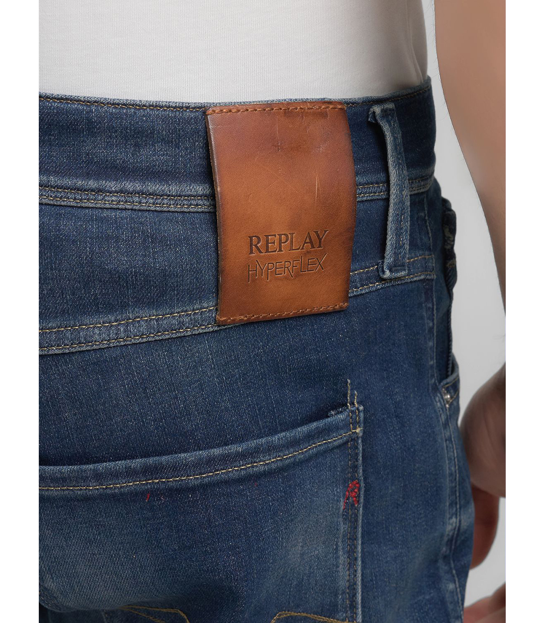 スリム ANBASS Hyperflex Dust スーパーストレッチデニム 詳細画像 ダークブルー 6